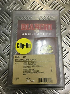 Original Bianchi Militär hellbraun offen Magazin Munitionstasche Modell 20A NEU