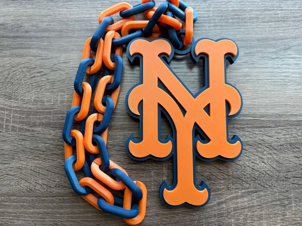 New York Mets Oversized Chain Necklace – Bold Fan Pendant for True Supporters - Image 1 of 2