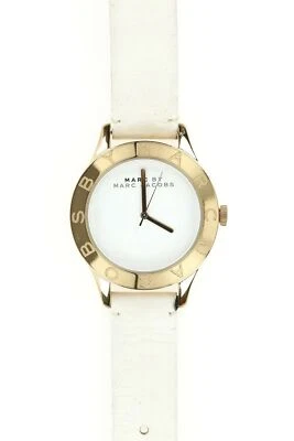 Marc By Marc Jacobs MBM1201 Rose Gold Toned White Leather Watch 137983 - Image 1 of 4