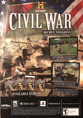 Anuncio impreso 2008 Civil War Secret Missions Videojuego Publicidad XBOX 360 PS2 PS3 Foto 1 de 4