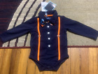 Andy & Evan Boys Suspenders 6-12 Months Body Suit. One Piece Nwt