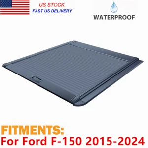 ✅5.5FT Retractable Tonneau Cover For Ford F150 F-150 2015-2024 Truck Bed w/Lamp - Picture 1 of 14