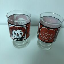 Raggedy Ann and Andy “I Love You” Juice Glass