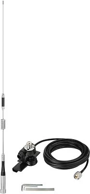 Bingfu Vehicle Ham Radio Mobile Radio Antenna VHF UHF 136-174MHz 400-470MHz Car  - Image 1 of 4