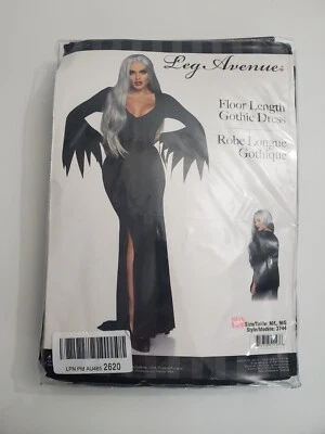Womens Leg Avenue Black Long Witch Gothic Dress, M/L - Image 1 of 4