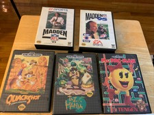 QuackShot Sega Genesis 5 Game Lot TazManía Ms Pac-Man Madden 94-95 No Manuals