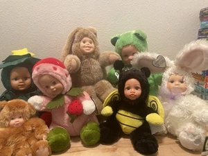 Plush Lot Of 7 Kelly Toy Sugar Loaf Anne Geddes And More Some NWT - Picture 1 of 20