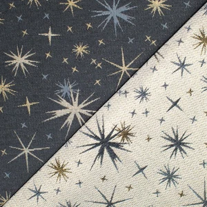 Gobelin glitter stelle grigio Natale decorazione a metraggio (prezzo = 0,5 m) - Foto 1 di 7