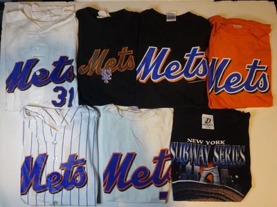Vintage Y2K NY Mets Shirt Lot x 7 Medium M Subway Series Majestic Gildan Dynasty - Image 1 of 4