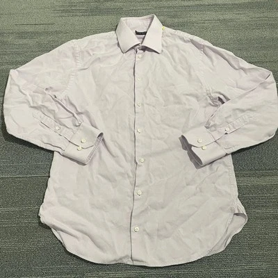 Camisa de Vestir Giorgio Armani Para Hombre 15.5 39 Púrpura Manga Larga Hecha en Italia Preppy Foto 1 de 4
