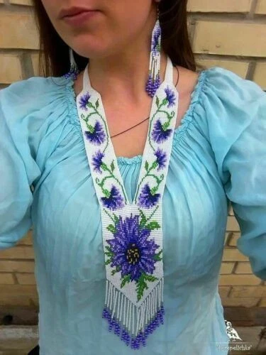 Collar de cuentas de semillas hecho a mano estilo americano collar de cuentas boho pendiente Foto 1 de 1