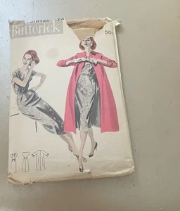 Abrigo Butterick Vintage y Vestido Ajustado Patrón Talla 16 Busto 36 Cadera 38 Cintura 28 #8034 - Imagen 1 de 2