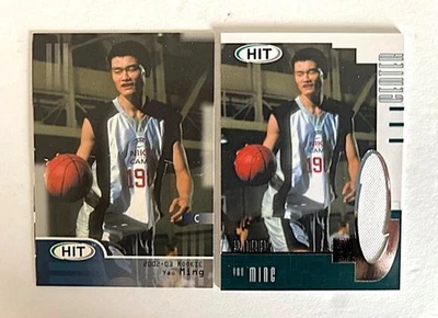 Tarjeta Jersey YAO MING 2002 Sage HIT Auténtica Usada en Juegos y Tarjeta de Novato HIT 2002 Foto 1 de 2
