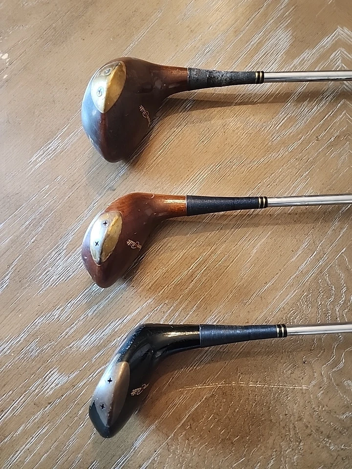 Vintage Persimmon Citation Woods Power Bilt 1W 3W 4W Steel Shaft FREE SHIPPING - Image 1 of 4