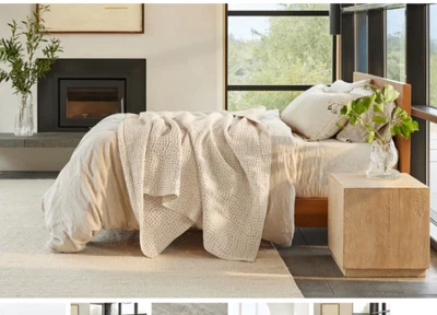 FUNDA NÓRDICA COYUCHI Relajada 100% Lino Natural Chambray REINA $548 Foto 1 de 4