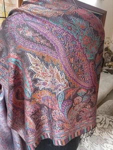 Estola 100% SEDA PASHMINA JAMAVAR Soie chal seda ENVOLTURA etole - Imagen 1 de 9