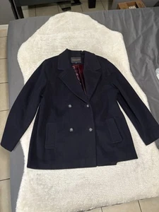 Pendleton Women’s Navy Blue Wool Double Breast Coat Size 16 Jacket Vintage USA - Picture 1 of 12