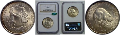 1936 50C  Albany Commemorative Half Dollar NGC MS-66 CAC - Image 1 of 3
