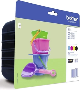 Brother LC-221 Ink Multi-Pack Genuine 4x Cartridges Black Cyan Magenta Yellow - Afbeelding 1 van 4