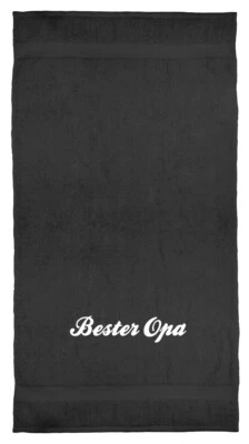 Bester Opa - Hand-, Dusch-, Bade-, od. Saunatuch Farben nach Wunsch - Geschenk - Bild 1 von 3