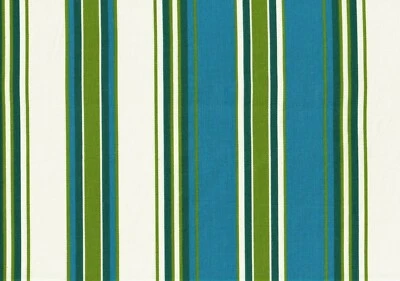 Tapicería de cortinas de algodón a rayas verde azulado verde azulado de tela de diseñador de 6 yardas Foto 1 de 2