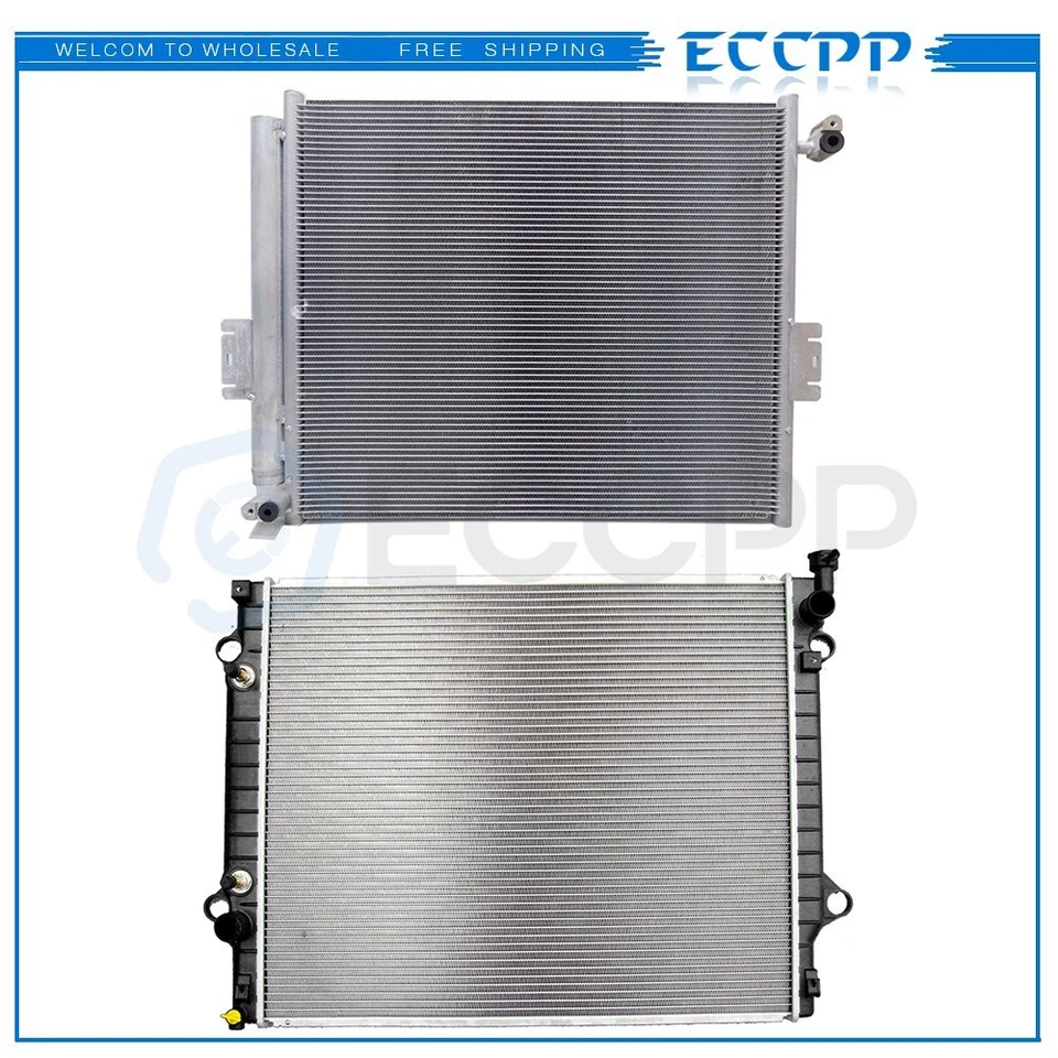 Aluminum Radiator & AC Condenser Cooling Kit For 2005-2011 Toyota Tacoma 2.7L - Image 1 of 4