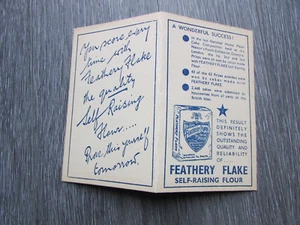 Feathery Flake Quality Self Raising Flour Promotional Advertising Whist Card - Picture 1 of 6