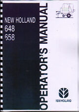 NEW Holland 648 und 658 runde Pressengarne Bedienerhandbuch Buch