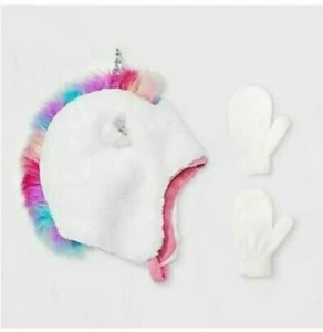 Universal Cat & Jack Girl's Fleece Trapper & Magic Mittens Set - 12-24M - Picture 1 of 2