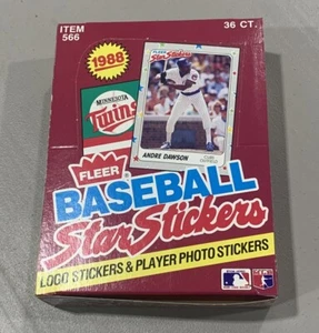 1988 FLEER BASEBALL Star Stickers BOX of 36 PACKS NIB - Picture 1 of 2