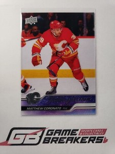 2023-24 Upper Deck Series 1 Hockey Matthew Coronato Young Guns Clear Cut SP #201