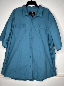 Camisa Rocawear Para Hombres 4XB Nueva Con Etiquetas Azul Bolsillos Botón Frontal Safari - Imagen 1 de 5