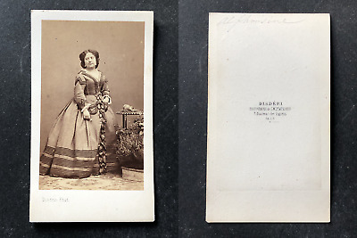Disdéri, Paris, Actrice, La Comédienne Alphonsine, Circa 1860 Vintage Cdv Albume • 99€