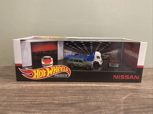 Hot Wheels Premium Car Culture Nissan Garage 4-pack Datsun 510, Nissan Z, Laurel - Picture 1 of 11