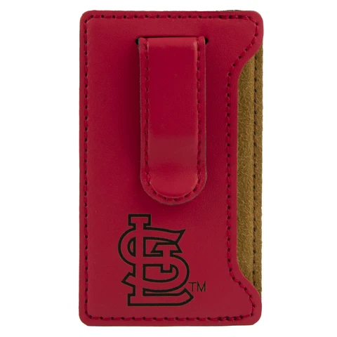 MLB St. Louis Cardinals Leather Stick-on Wallet Money Clip For Phones Cover
