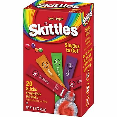 Skittles SUGAR FREE Drink Mix (4 Mix Flavours) - 24 Servings • 21$