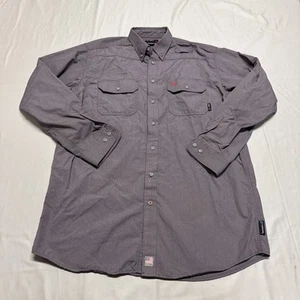 Ariat FR CAT 2 2112 Flame Fire Resistant Gray Featherlight Work Shirt XL Tall - Picture 1 of 14
