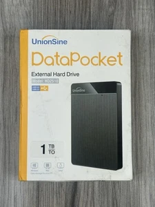 UnionSine 1TB Ultra Slim Portable External Hard Drive HDD-USB 3 HD2510 - Afbeelding 1 van 10