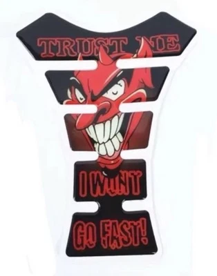 Motorrad Tank Pad Teufel ROT für Suzuki Honda Yamaha Kawasaki BMW Ducati Aprilia - Bild 1 von 3