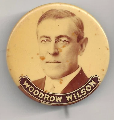 Pin fotográfico Woodrow Wilson 1,75" sepia Foto 1 de 2