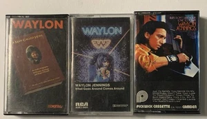 Waylon Jennings 3 Cassettes A Man Called Hoss, What Goes Around ..& Ruby Don’t. - Picture 1 of 1