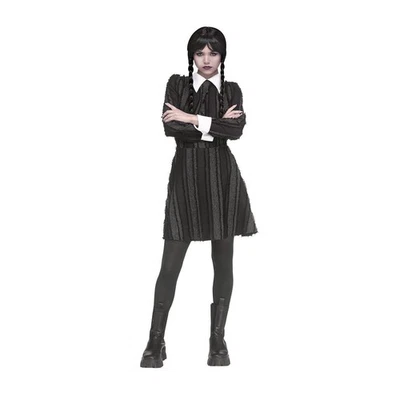 Fun World Creepy Coed Wednesday Addams Women's Costume - Image 1 of 3