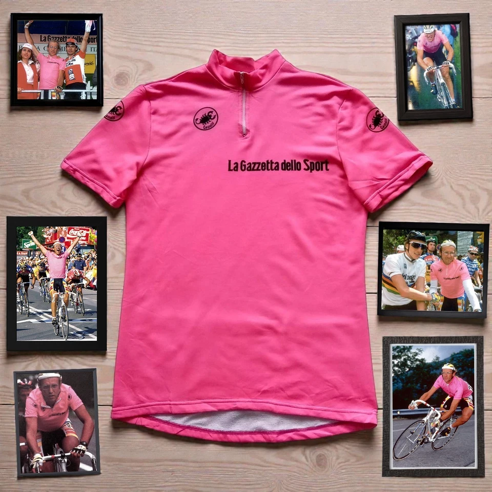 Camiseta deportiva rosa Maglia Laurent Fignon rosa Laurent Giro d'italia 1989 rara de colección — L Foto 1 de 4