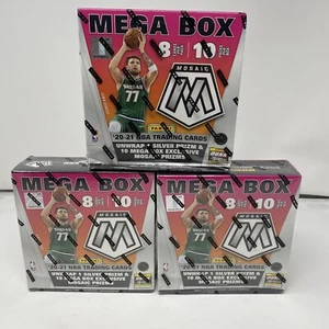 2020-2021 Panini Mosaic NBA Basketball Mega Box Sealed Lot Of 3- 240 Cards - Picture 1 of 5