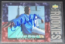 Carlos Delgado 1994 Upper Deck Star Rookies Electric Diamond AUTO #8 - Toronto