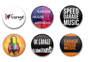 INSIGNIAS DE BOTÓN 25mm 1" x6 GARAJE - Imagen 1 de 1