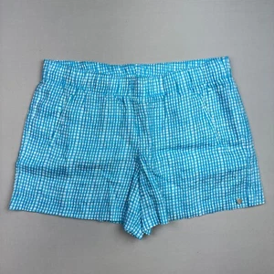 Lilly Pulitzer Lilo Linen Shorts Womens Large 4" Inseam Beckon Blue Casual - Picture 1 of 6