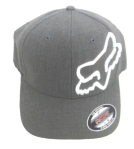 Fox Gray Stretch Fit Fitted Hat By Fox Racing, Size S-M - Picture 1 of 3