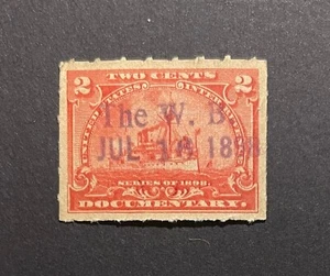U.S. Revenue - #R164 two cents Battleship Documentary Tax - dated July 16, 1898 - Picture 1 of 1