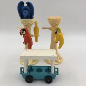 Vintage 1984 Fisher Price ZOO Accessories Trees, Trolley and Birds - Picture 1 of 8